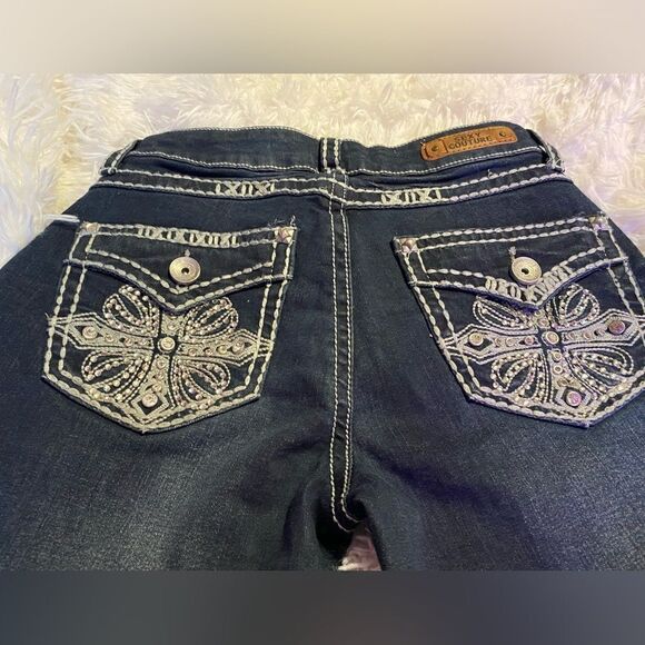 *NWT* Sexy Couture Size 5 Women’s Bedazzled Bootcut Jeans - Picture 3 of 9